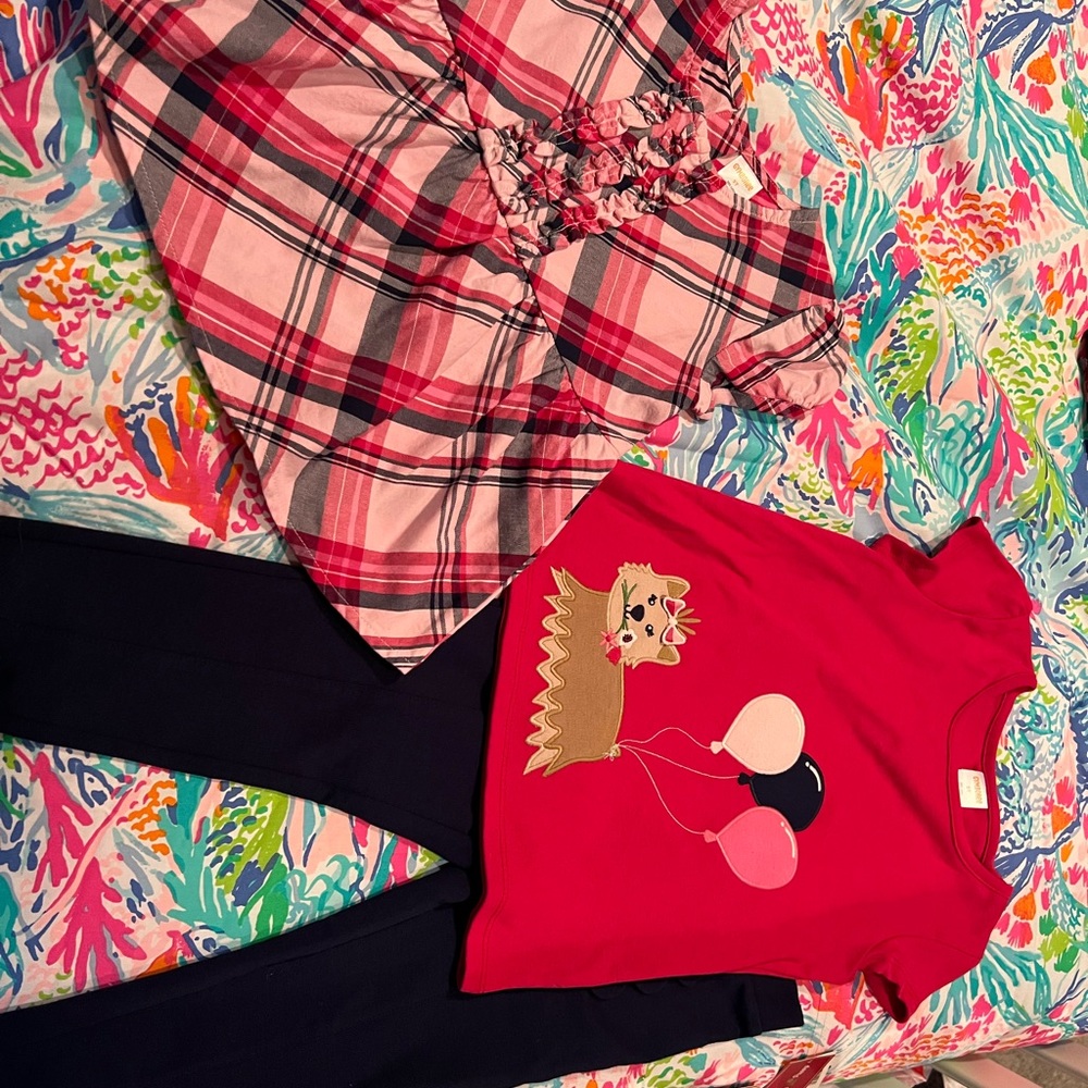 Gymboree outfit pants with two shirts size 5